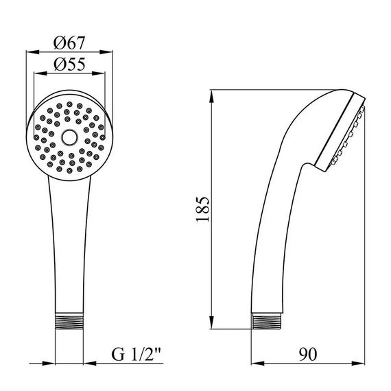Лійка для душу HydroTherm HY-111 21176 | Зображення 1