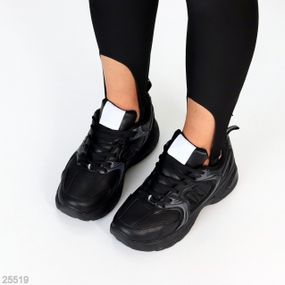 Повседневные модельные черные зимние кроссовки доступная цена 38