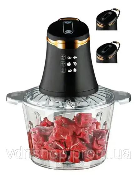 Подрібнювач електричний / Кухонний блендер чоппер із чашею Domotec MS 7041 600Вт 3л 32х22х12 см | Зображення 1