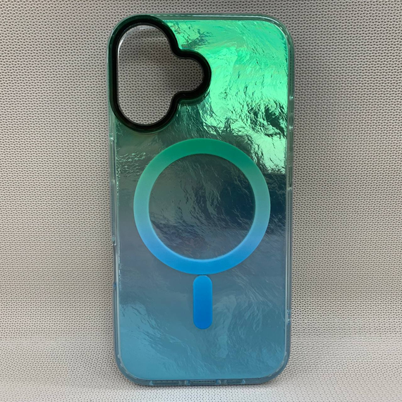 Чохол для Iphone 17 TPU MagSafe з кольоровим градієнтом Зелений Голубий
