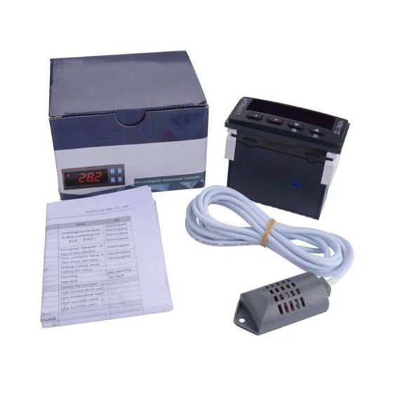 Контроллер инкубатора Lilytech ZL-7850A датчик ZL-SHr05P v2.0 Регулятор температуры, влажности 0-99%RH | Зображення 4