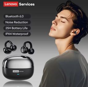 Навушники-кафи Lenovo LE302 — Потужний Бас, Bluetooth 6.0 чорні