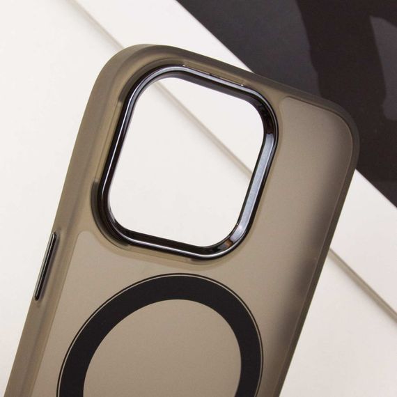 Чехол TPU+PC Lily with MagSafe для Apple iPhone 12 Pro Max (6.7") Dark Gray | Зображення 4