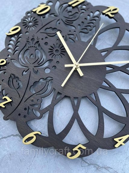 Настінний дерев'яний годинник з фанери Оригінальний годинник  Декор для дому, офісу, подарунок | Зображення 4