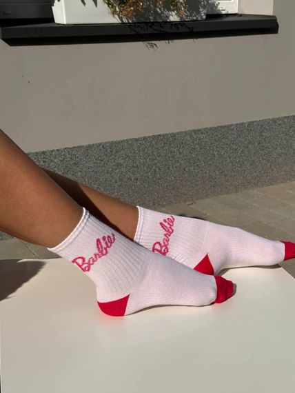 Трендові дитячі, жіночі шкарпетки з крутим принтом Barbie р. 33-36, 36-39 TM TwinSocks | Зображення 1