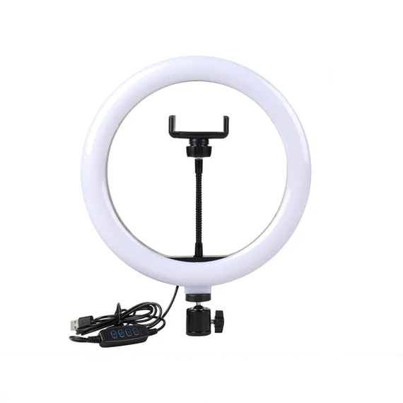 Кільцева USB LED лампа з поворотним механізмом Білий , 30 см