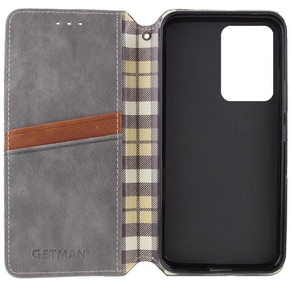 Шкіряний чохол-книжка GETMAN Cubic (PU) для Xiaomi Redmi A5 / Poco C71 Сірий | Зображення 2