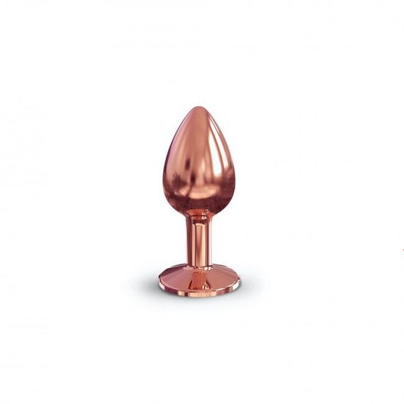 Металева анальна пробка із прикрасою у вигляді кристалу Dorcel - Diamond Plug Rose Gold S | Зображення 1