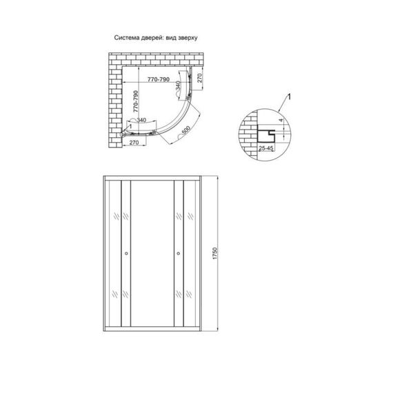 Душова кабіна Lidz Latwa SC80x80.SAT.MID.GR, скло тоноване 4 мм без піддона | Зображення 1