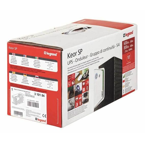 Джерело безперебійного живлення Legrand Keor SP 600ВА/360Вт, 4хС13 (310180) | Зображення 2