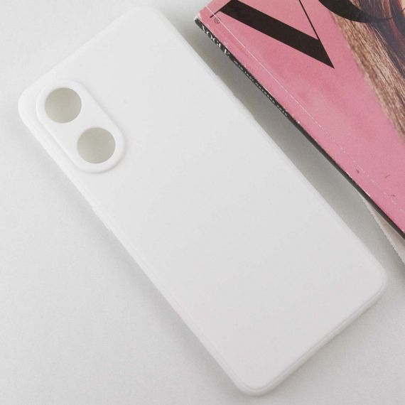 Силіконовий чохол Candy Full Camera для Oppo Reno 8 T 4G Білий / White | Зображення 1
