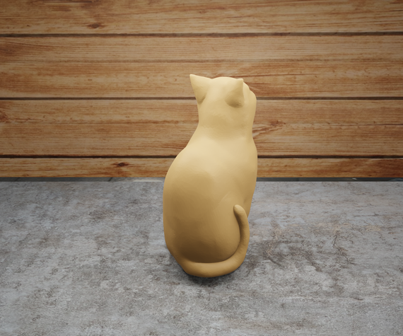Статуетка кота Бежевий, 50 | Зображення 2