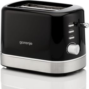 Тостер Gorenje  850Вт, підігрів, розморожування, пластик, чорний (T800DB)