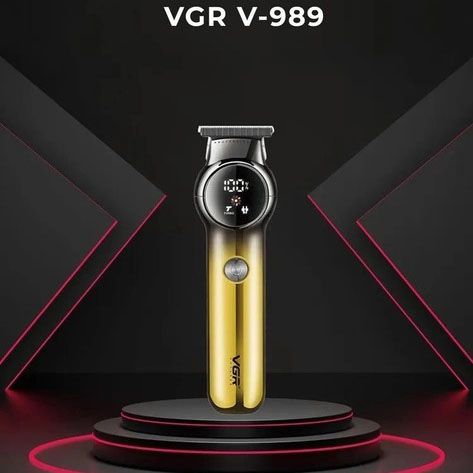 Триммер для бороды и усов VGR V-989. Машинка для стрижки, окантовки керамика+сталь. SL-464 Цвет: золотой | Зображення 5