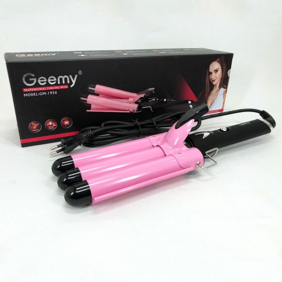 Міні плойка гофре GEMEI GM-1956-25 потрійна, Прилад для завивки волосся, ZG-432 Автоматична плойка | Зображення 5