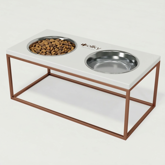 Миски на подставке для больших собак Hollky Base XL20 (2 × 1,8 л) BXL20-522620-GLWH