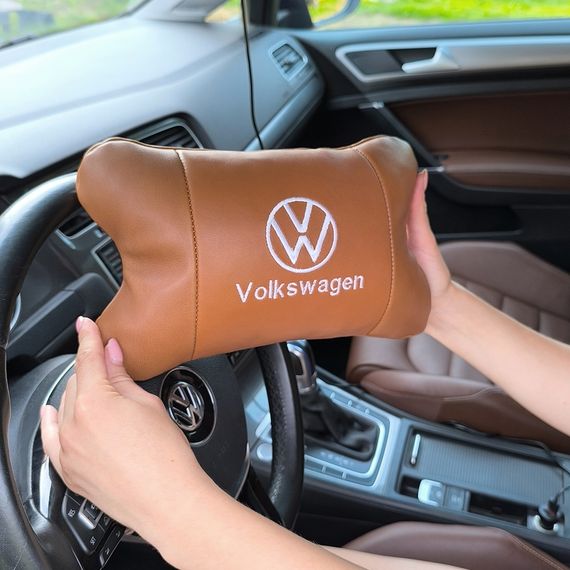 Декоративная подушка подголовник Volkswagen, Подушки на подголовник в машину, Автоподушка под голову WC-42 | Зображення 1