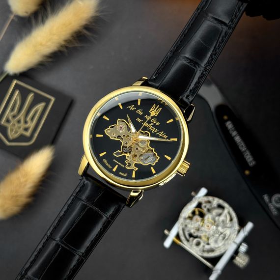 Класичний чоловічий годинник Awarder 022 Automatics Не Забуду Дім Gold-Black | Зображення 1