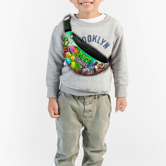 Набір дитячий рослини проти зомбі рюкзак 36х27см сумка-бананка, кружка з принтом для хлопчика (01572) | Зображення 2