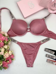 Комплект женского нижнего белья Victoria’s Secret Виктория Сикрет модель Rhinestone со стразами M, 75C,