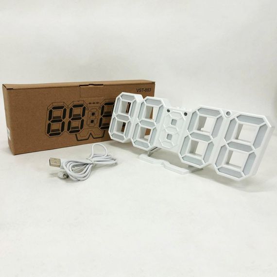 Часы настольные электронные LY-1089 LED с будильником WT-294 и термометром | Зображення 1