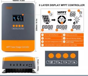 Контроллер заряду Рowmr mppt 60a 12v 24v 36v 48v до 160 вольт