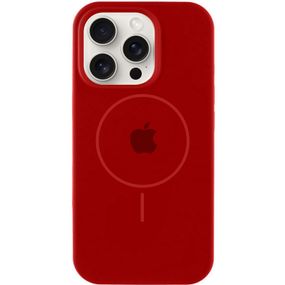 Чохол Silicone Case Full Protective (AA) with MagSafe для Apple iPhone 15 Pro Max (6.7") Червоний / Deep Red