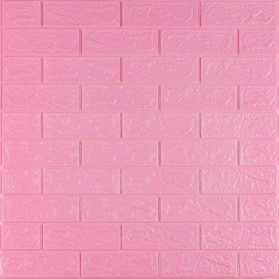 Самоклеюча 3D панель під рожеву цеглу 19600x700x3мм SW-00001471 | Зображення 1
