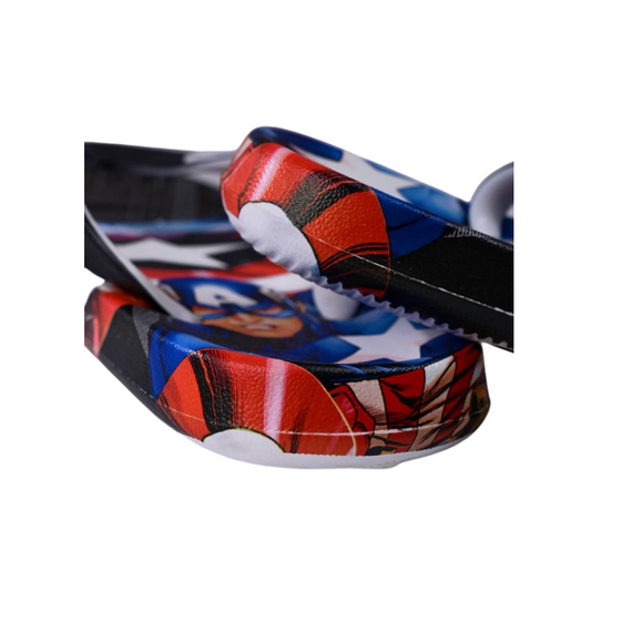 Шлепанцы для мальчиков Marvel Капитан Америка резиновые черные 30 | Зображення 3