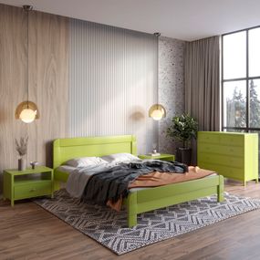 Двоспальне дерев&#039;яне ліжко Mebigrand Тоскана Люкс (підйомний механізм) Лайм (S3050G70Y) 140х200 см (MBG-3073)