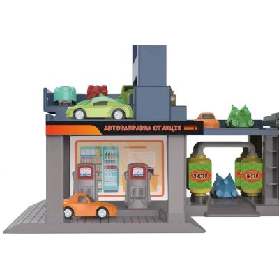 Ігровий набір ZIPP Toys Dino автотрек-міська розв&apos;язка електричний, 8 машинок (6603A) | Зображення 7