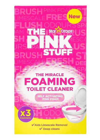 Порошок для чищення унітазу The Pink Stuff The Miracle Foaming Toilet Cleaner 3x100 г
