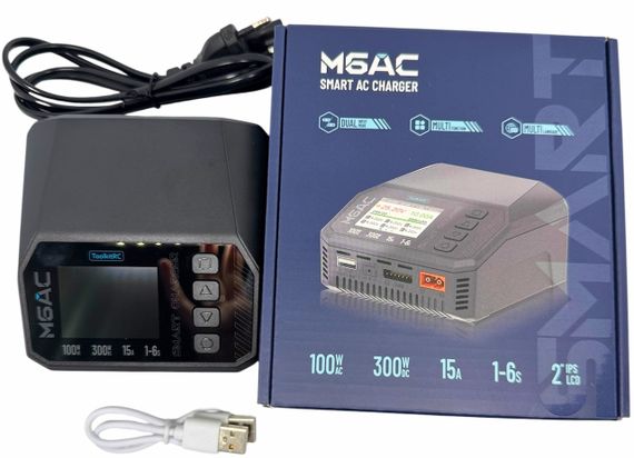 Зарядний пристрій ToolkitRC M6AC 300W з вбудованим блоком живлення для зарядки акумуляторів FPV дронів балансирний зарядник 6S | Зображення 5