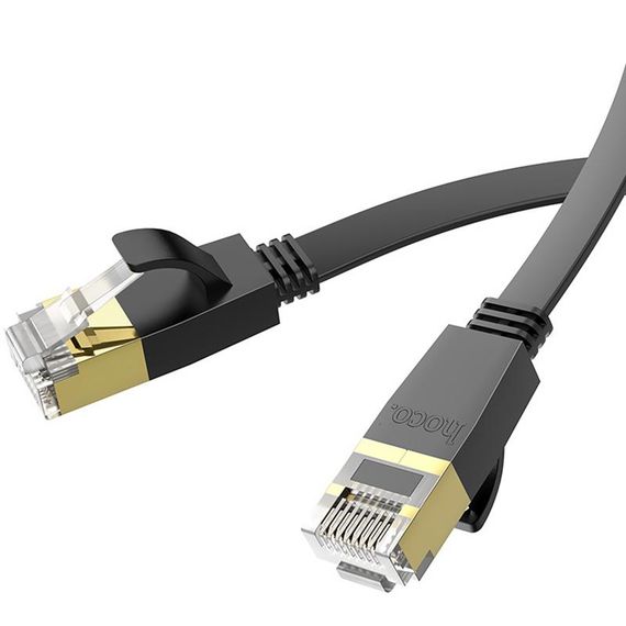 Кабель (патч-корд) Hoco US07 Level Pro copper gigabit ethernet (1m) Black | Зображення 2