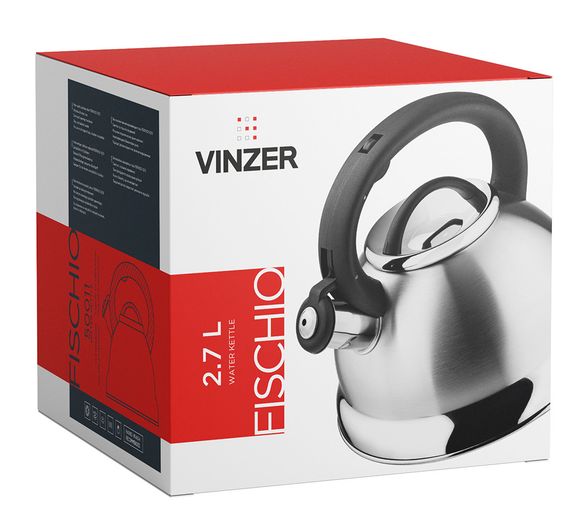 Чайник 2.7 л Vinzer Fischio 50011 з нержавіючої сталі зі свистком для всіх типів плит | Зображення 2