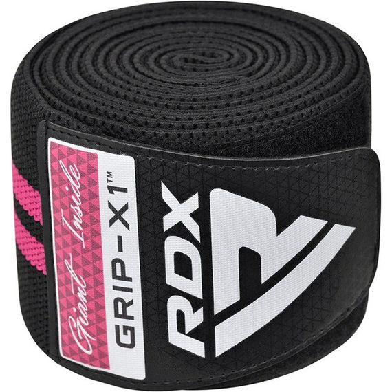 Бинты на колени RDX GYM KNEE WRAP R11 BLACK/PINK | Зображення 4