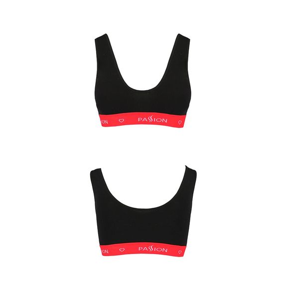 Спортивный топ на широких бретелях Passion PS003 TOP L, black | Зображення 4