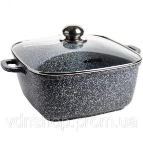 Каструля казан із кришкою Benson BN-361 з литого алюмінію 3 л Чорний (BN-361)