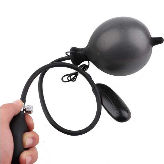 Надувний анальний розширювач із вібрацією 3,8 см х 7 см, 10 режимів | Зображення 1