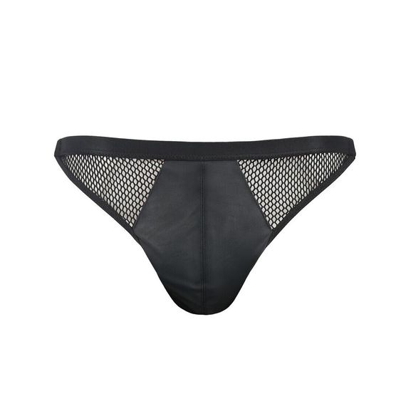 Чоловічі відкриті сліпи Passion 034 OPEN LUKE XXL/XXXL Black, екошкіра | Зображення 4