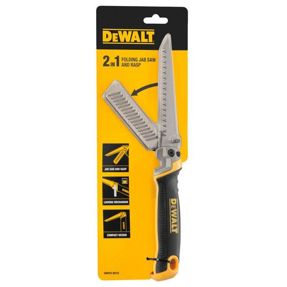 Ножівка DeWALT міні ножовка-рашпіль по гіпсокартону, складана, 130 мм. (DWHT0-20123) | Зображення 3