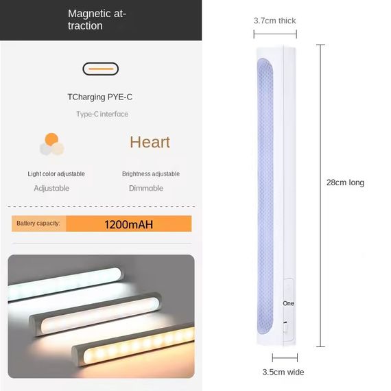 Светильник LED MZ-L3001 Swivel (37*35*280mm) White | Зображення 1