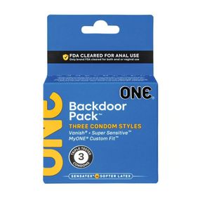 Презервативы универсальные ONE Backdoor Pack для вагинального и анального секса (цена за упак., 3шт) Sex Aura