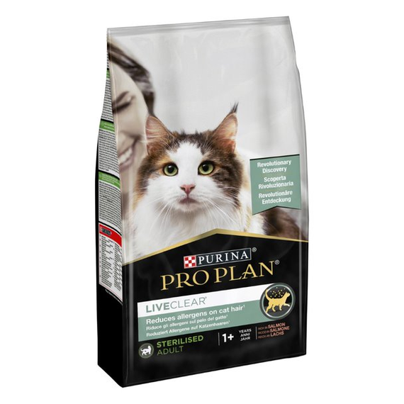 Сухий корм Purina Pro Plan LiveClear для дорослих котів, зменшення алергенів на шерсті з лососем 2шт*1.4 кг | Зображення 1
