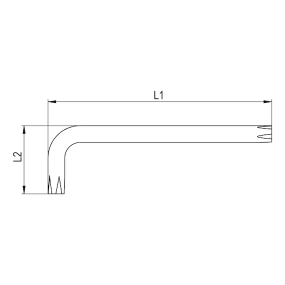 Ключ Г-подібний TORX, TX60, ZEBRA | Зображення 1