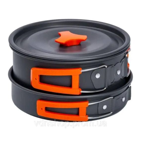 Набір туристичного посуду в сумці для походу та кемпінгу: каструля, сковорода, чайник HP39577C | Зображення 8