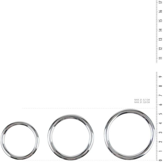 Набор эрекционных колец Sinner Gear Unbendable — Cock/Ball Ring & Glans Ring Set Sex Aura | Зображення 2