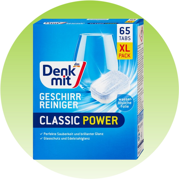 Таблетки для посудомийної машини Denkmit Classic, 65 шт