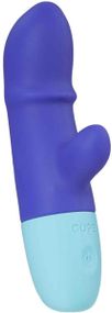 Вибратор-кролик для точки G и клитора Mrs. Invisible Cupe, силиконовый, синий, 14.4 х 3.3 см sexstyle