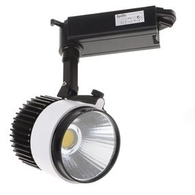 Светильник трековый поворотный LED 405/20W NW COB WH/BK